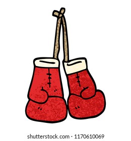 grunge textured illustration cartoon boxing gloves