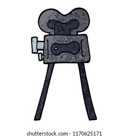 grunge textured illustration cartoon film camera