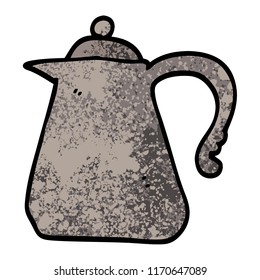grunge textured illustration cartoon kettle