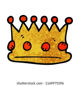 grunge textured illustration cartoon royal crown