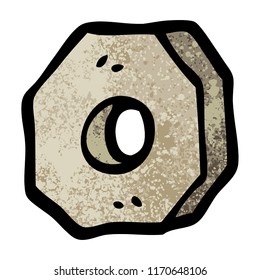 grunge textured illustration cartoon screw nut
