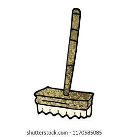 grunge textured illustration cartoon sweeping brush