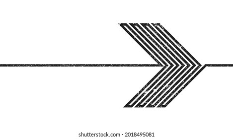 Grunge textured lines design . Vector arrow background. Abstract geometrical illustration.