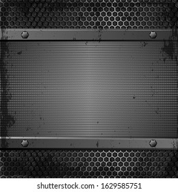 grunge textured metal background - vector illustration