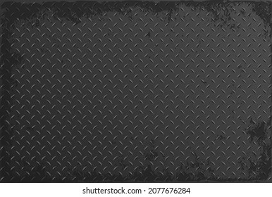 Grunge textured metal background - vector illustration