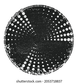 Grunge textured radial halftone dots in Circle Form . fireworks Explosion background . Vector Illustration . Sun
round Logo . Circular dots . Design element . Abstract Geometric half tones . Sunburst 