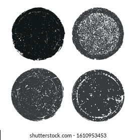 grunge textured round stamps set