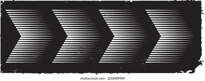 Grunge textured sideways Set . Linear signs collection. Arrow Design .elements for your design.Striped direction. vector illustration. Speed lines .