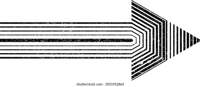 Grunge textured sideways Set . Linear signs collection. Arrow Design .four elements for your design.Striped direction. vector illustration