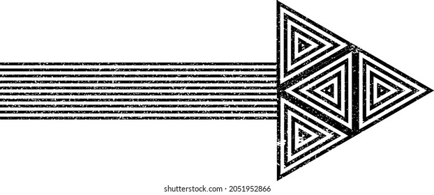 Grunge textured sideways Set . Linear signs collection. Arrow Design .four elements for your design.Striped direction. vector illustration