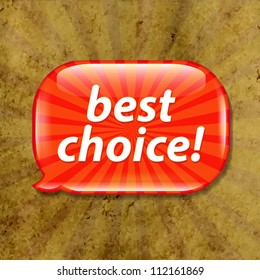 Grunge Textured With Speech Bubble, Vector Illustration