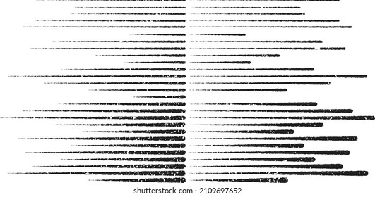 Grunge textured speed lines in arrow form . Vector Illustration .Technology  logo . Design element . Abstract geometric shape . 