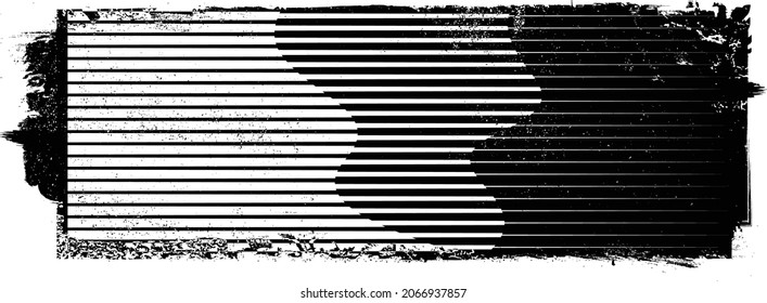 Grunge textured speed lines . Vector Illustration .Technology  logo . Design element . Abstract geometric shape . 