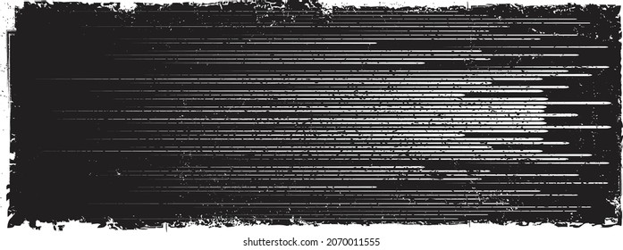 Grunge textured speed lines . Vector Illustration .Technology  logo . Design element . Abstract geometric shape . 