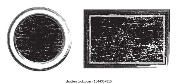 Grunge textured stamps.Dirty design elements.