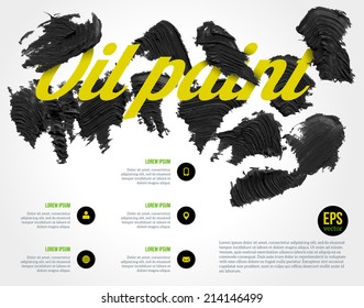 Grunge textured stroke. Vector illustration. Abstract hand drawn shape. Design layout for presentations, flyers, posters, catalog or brochure cover.
