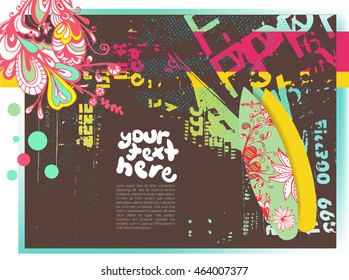 Grunge texture.Grunge vector background for text
