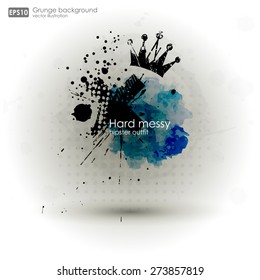 Grunge textures. Abstract vector grunge background poster for party. Grunge print for t-shirt. Abstract dirt backgrounds texture. Grunge banner with an inky dribble strip with copy space. 