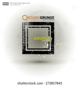 Grunge texturas. Afiche de fondo abstracto vectorial grunge para la fiesta. Huellas para camiseta. Textura abstracta de fondo de tierra. Pancarta de color negro con tira de inky con espacio para copiar. 
