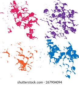 Grunge textures. Background Illustration. Set. Colorful
