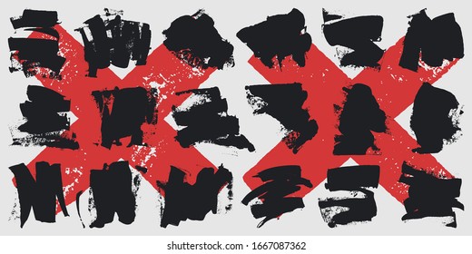 Grunge textures big set. Vector background for your design. Distress grunge background