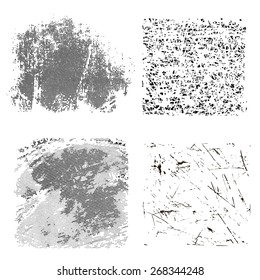Grunge textures with circle elements.