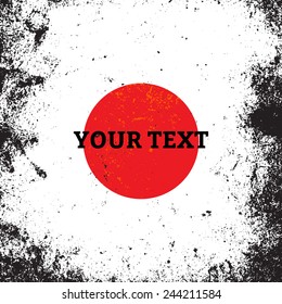 Grunge textures with a red circle