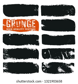 Grunge textures. Rough stamp imprints. Abstract vector background for your design