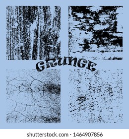 Grunge Textures Set Background Distress Grain