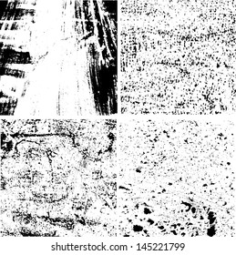 grunge textures set. background. vector illustration.