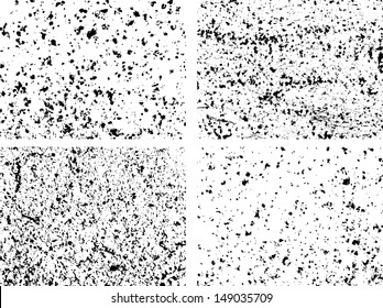 grunge textures set. background. vector illustration. 