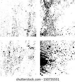 grunge textures set. background. vector illustration. 