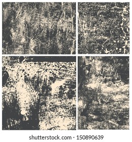 grunge textures set. background. vector illustration. 