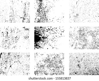 grunge textures set. background. vector illustration. 