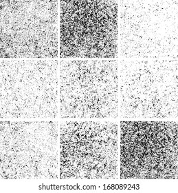 grunge textures set. background. vector illustration.