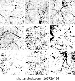 grunge textures set. background. vector illustration.