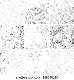 grunge textures set. background. vector illustration. 