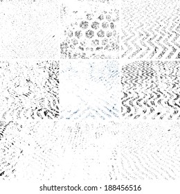 grunge textures set. background. vector illustration. 