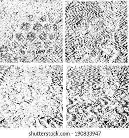 grunge textures set. background. vector illustration. 