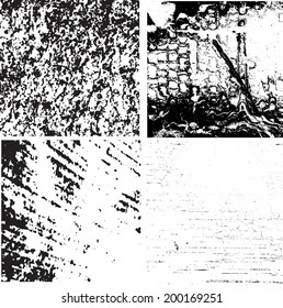 grunge textures set. background. vector illustration. 