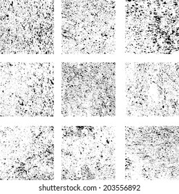 grunge textures set. background. vector illustration. 