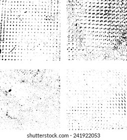 grunge textures set. background. vector illustration. 