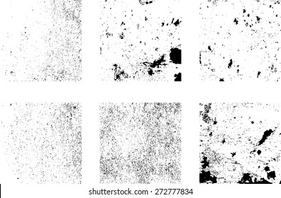 Grunge Textures Set. Background. Vector Illustration. Distress Rectangle  Collection . 
