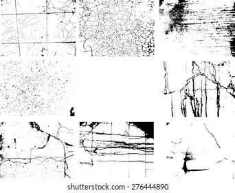 Grunge Textures Set. Background. Vector Illustration.