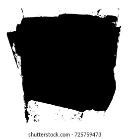 Grunge textures. Set of brush strokes isolated on white. Vector backgrounds for your design