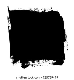 Grunge textures. Set of brush strokes isolated on white. Vector backgrounds for your design