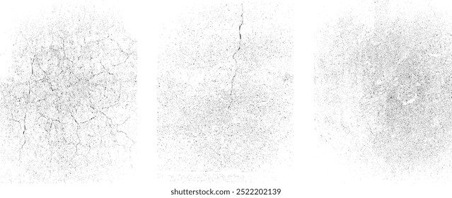 Grunge textures set. Collection of vector, distress, textures .Simply Place grungy textured overlay over any Object to Create grunge ,dirty effect .Various distressed texture for your design. 