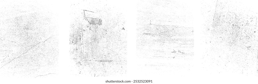 Grunge textures set. Collection of vector, distress, textures .Simply Place grungy textured overlay over any Object to Create grunge ,dirty effect .Various distressed texture for your design. 