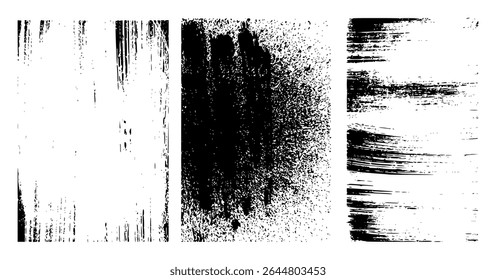 Grunge textures set. Collection of vector overlay, distress, textures .Simply Place texture over any Object to Create grunge, splattered ,dirty effect .Various distressed backgrounds for your design.