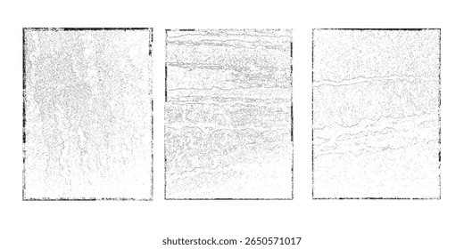 Grunge textures set. Collection of vector overlay, distress, textures .Simply Place texture over any Object to Create grunge,splattered ,dirty effect .Various distressed backgrounds for your design.